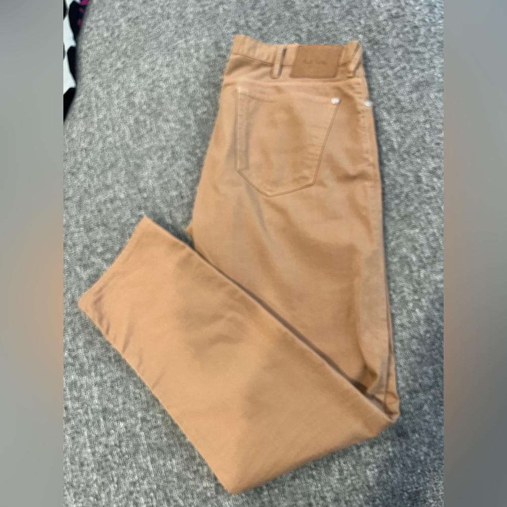 Paul Smith men’s Jean tan garment dyed 5 pocket pants 34